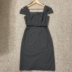 Tahari Charcoal Gray Dress